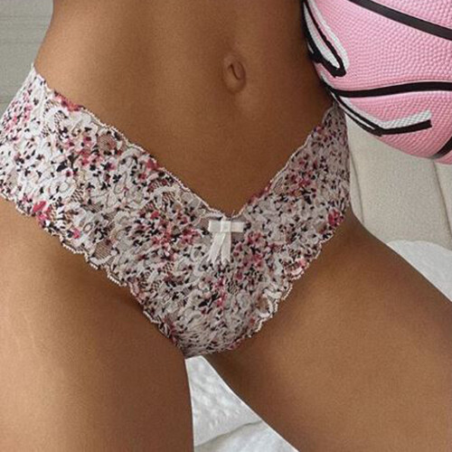 6 Pack Lot Sexy Womens Floral Lace Panties Thong G string Brief French Underwear