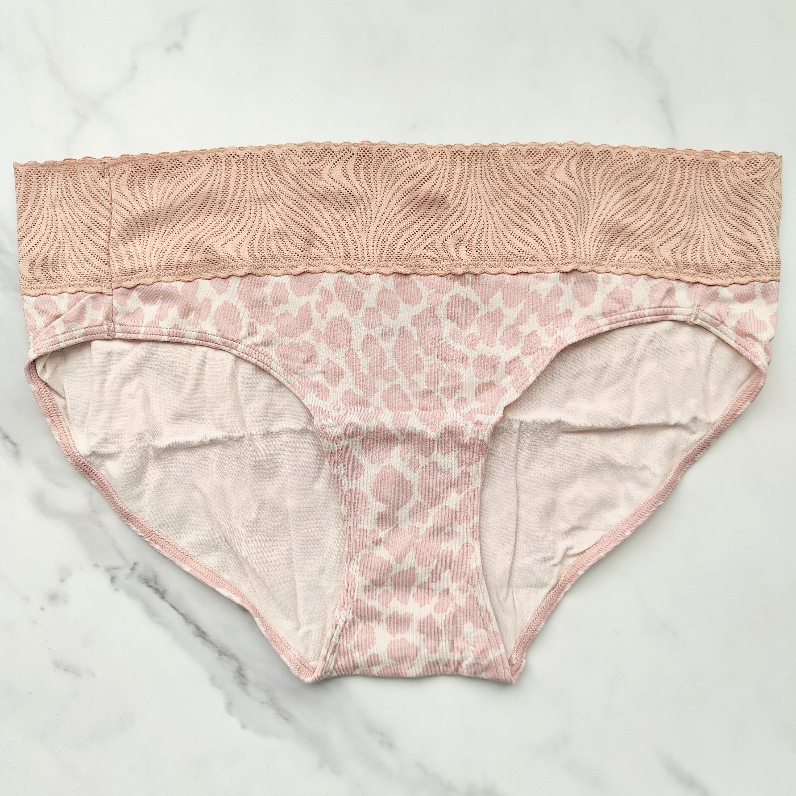 Soma Cotton Modal Lace Hipster Panty Blended Animal Hush Size M