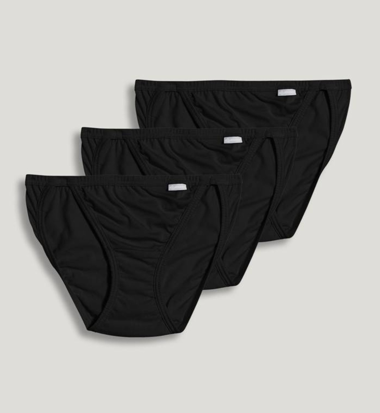 Women Jockey 3-Pack String Bikinis ( Black) 100% Cotton Comfort Panty Underwear