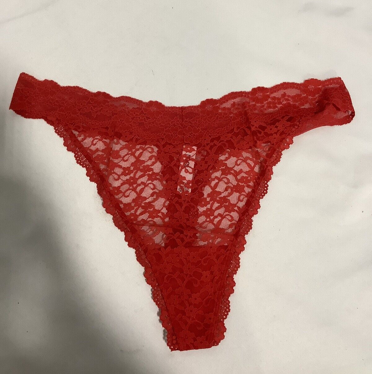Moi Opulence Thong Sexy Feminine Lace Thongs Deep Red XXL