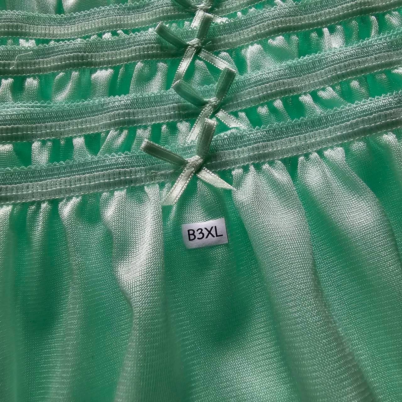 3 Bikini Soft Underwear Nylon Women Man Plus size Panties Breathable /Green/3XL