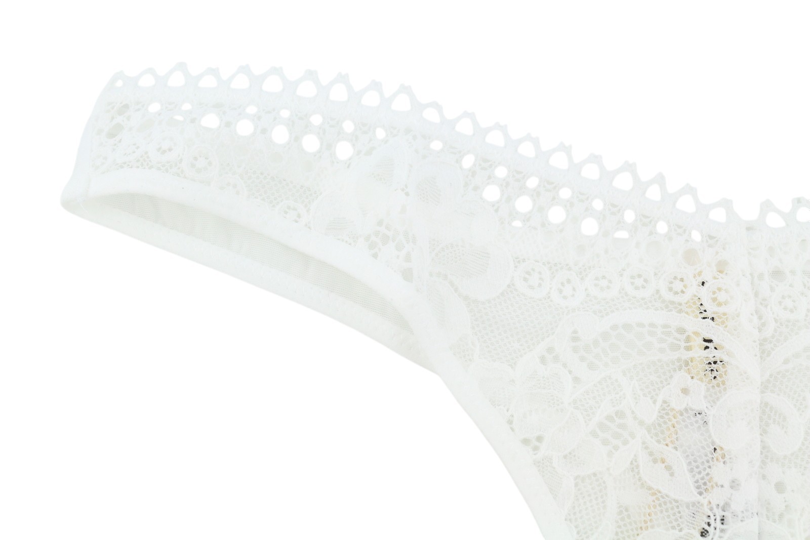 Scandale Le String Sensual Un-Dyed Thong Slips White Lace 3-Pack