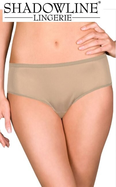 3 Pair Size 10 Nude ShadowLine Hipster Covered Elastic Waist & leg Free Ship