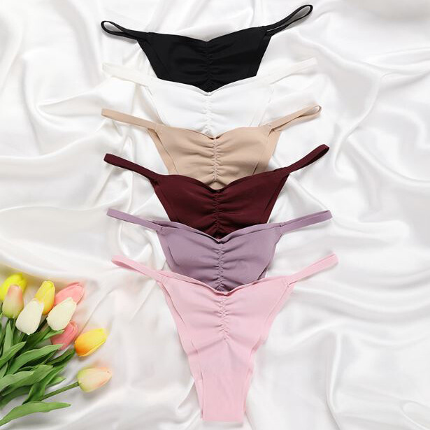 6 Pack Lot Sexy Womens Seamless Panties Thong G string High Leg Bikini Lingeries