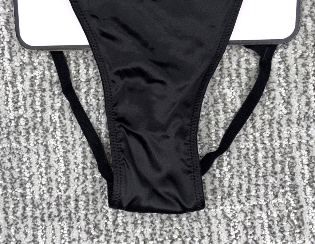 Victoria’s Secret NWT Small Black Angel Wing Hardware Strappy Open Bikini Panty