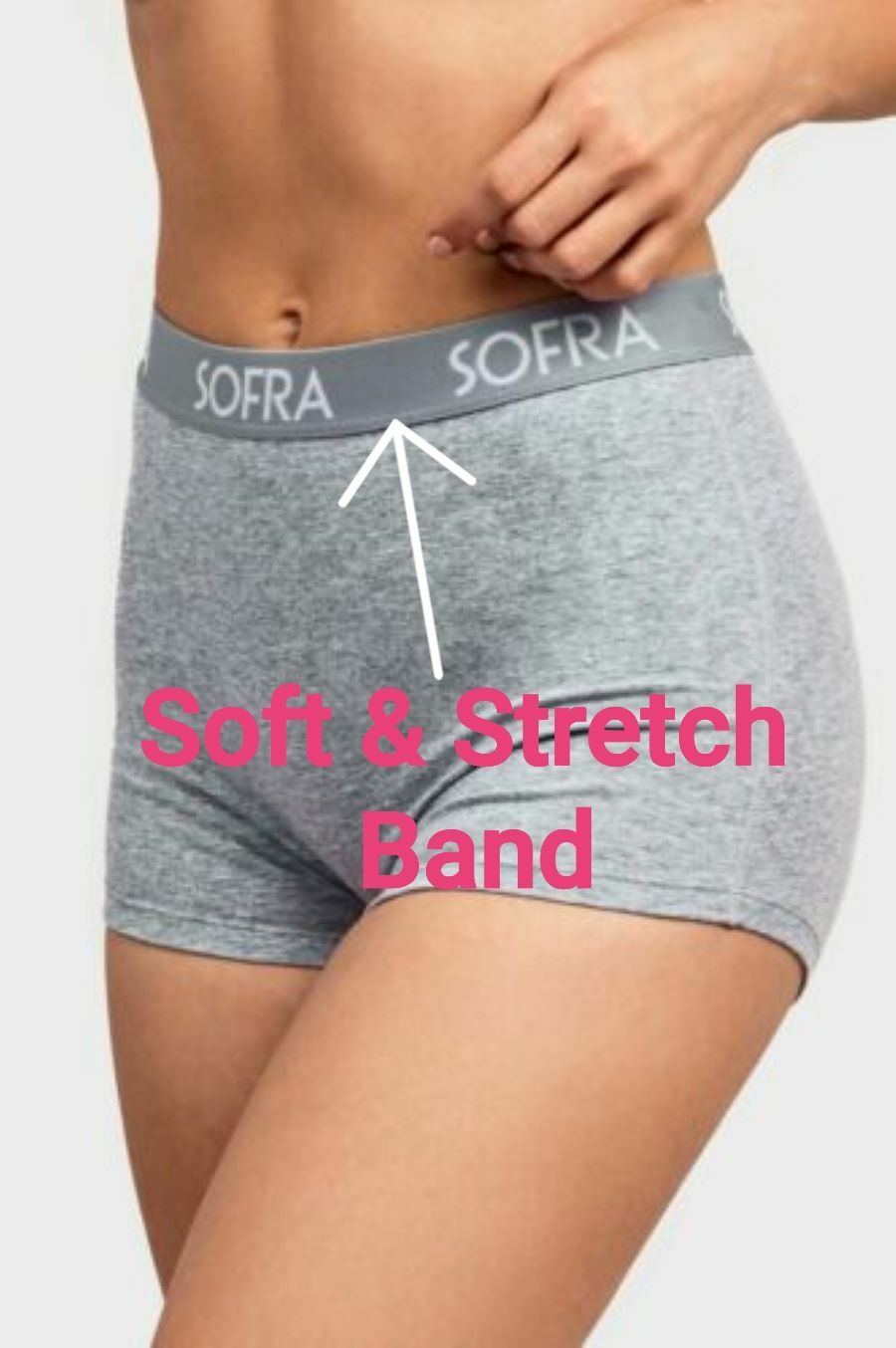 Lot 6 Women Soft Stretch Cotton High Rise Sport Boxer Shorts Boyshort Underwear