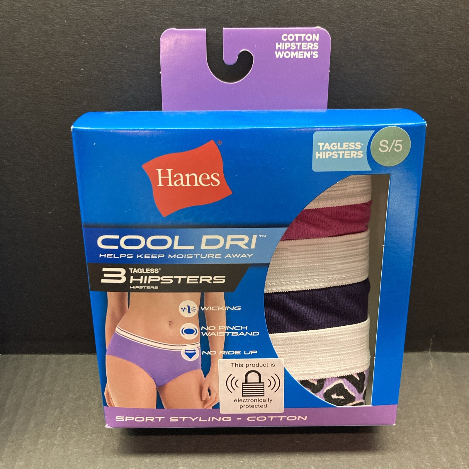 4 Packs of 3 Pair New Hanes Women’s Tagless Hipsters Size 5 Small COOL DRI