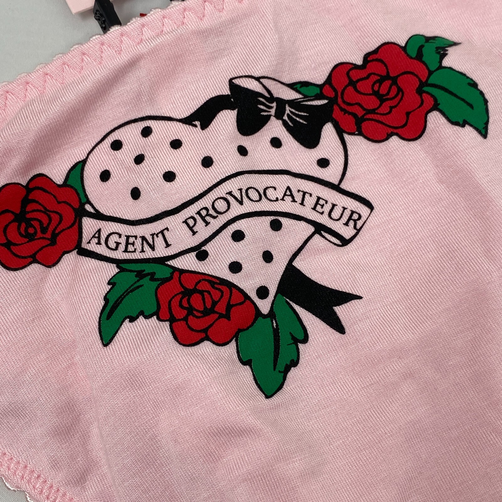 Agent Provocateur Forever PJ Baby Pink AP Logo Brief AP4 Large NWT