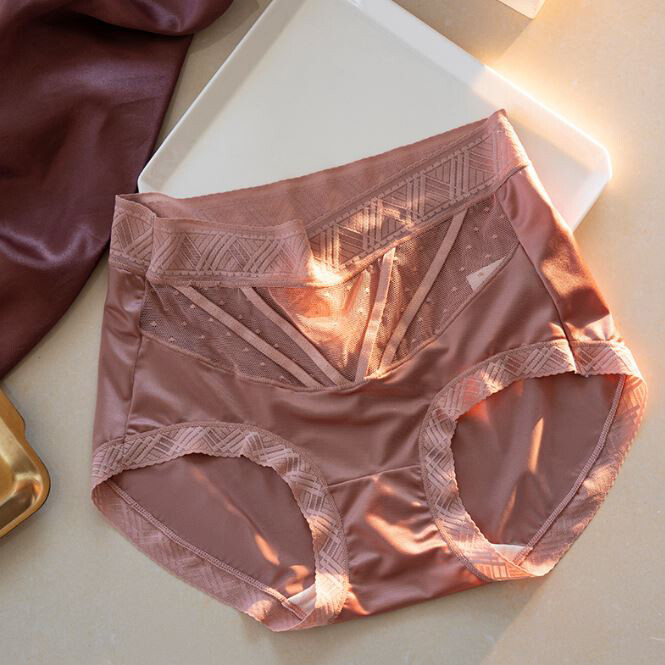 1/6 Pack Lot Women Silky Satin Panties Underwear Sheer Mid Waist Brief Lingeries