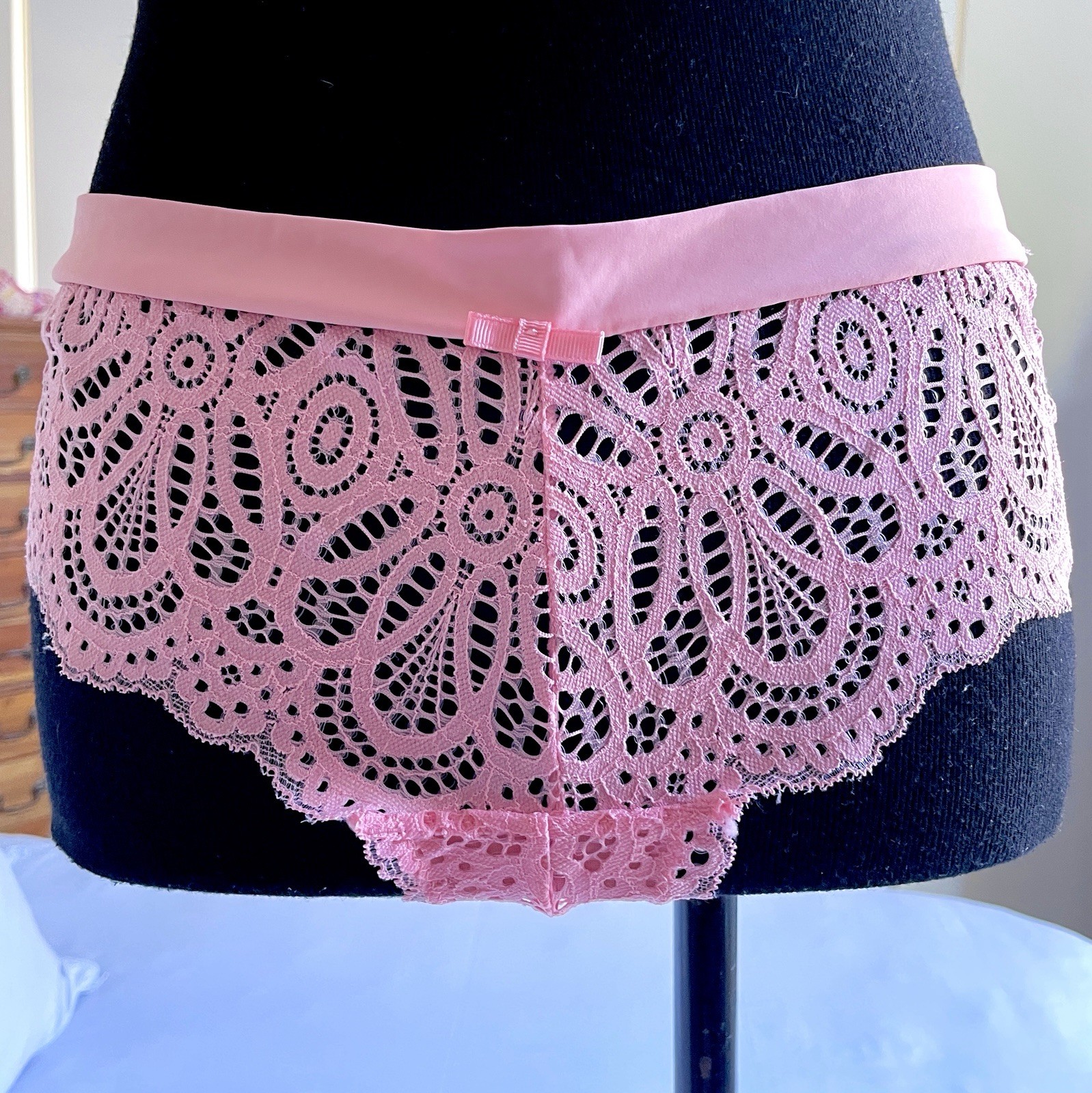 Cotton On Body XL Panties Pink Lace Boyleg Briefs New No Tags Polyamide