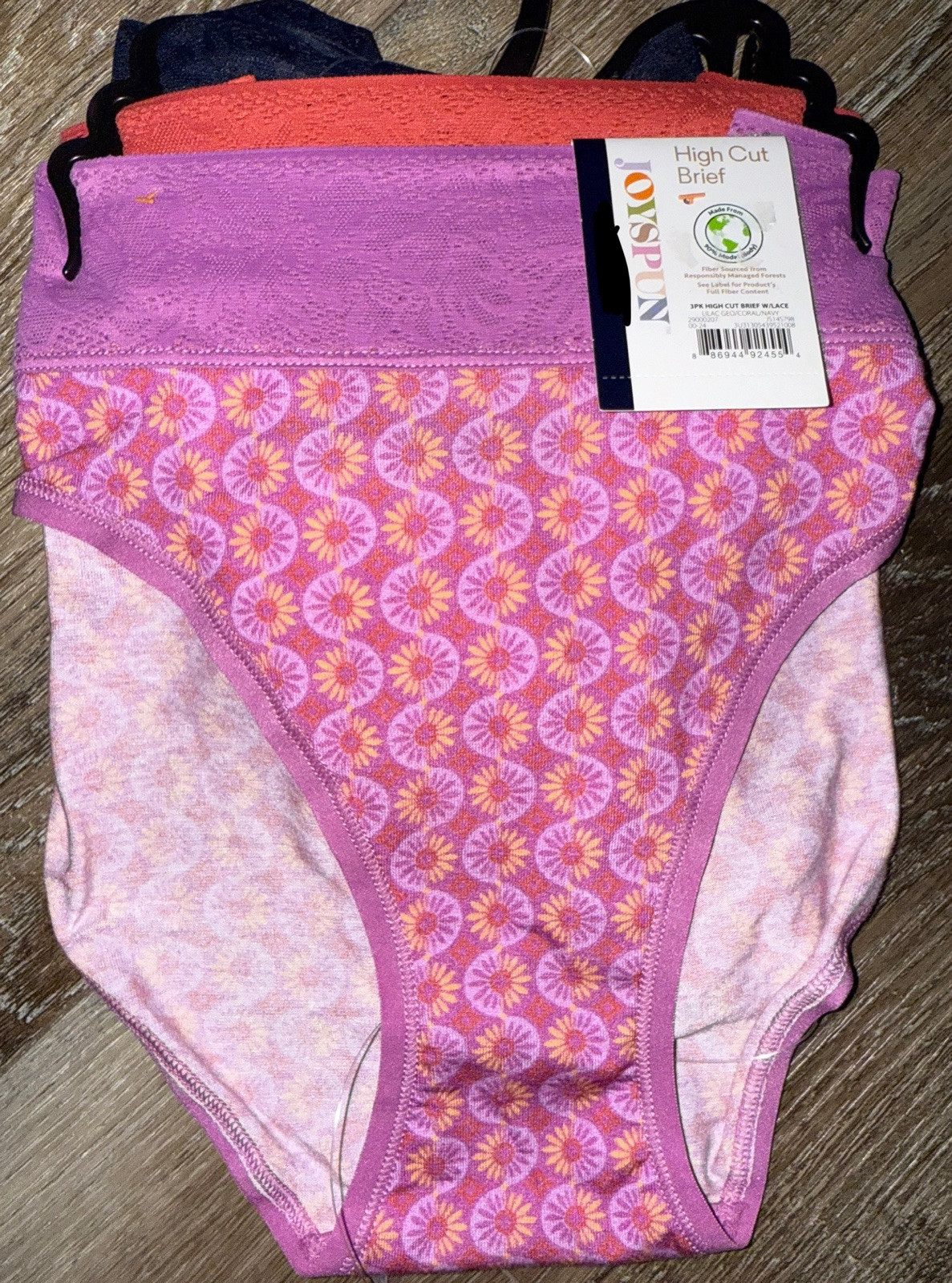 Joyspun ~ 3-Pair Womens High Cut Brief Underwear Panties Modal Blend (A) ~ 3XL