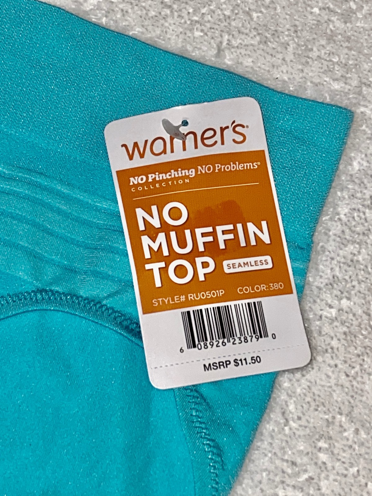WARNERS No Pinching No Problems No Muffin Seamless Aqua Hipster Panty Womens S 5