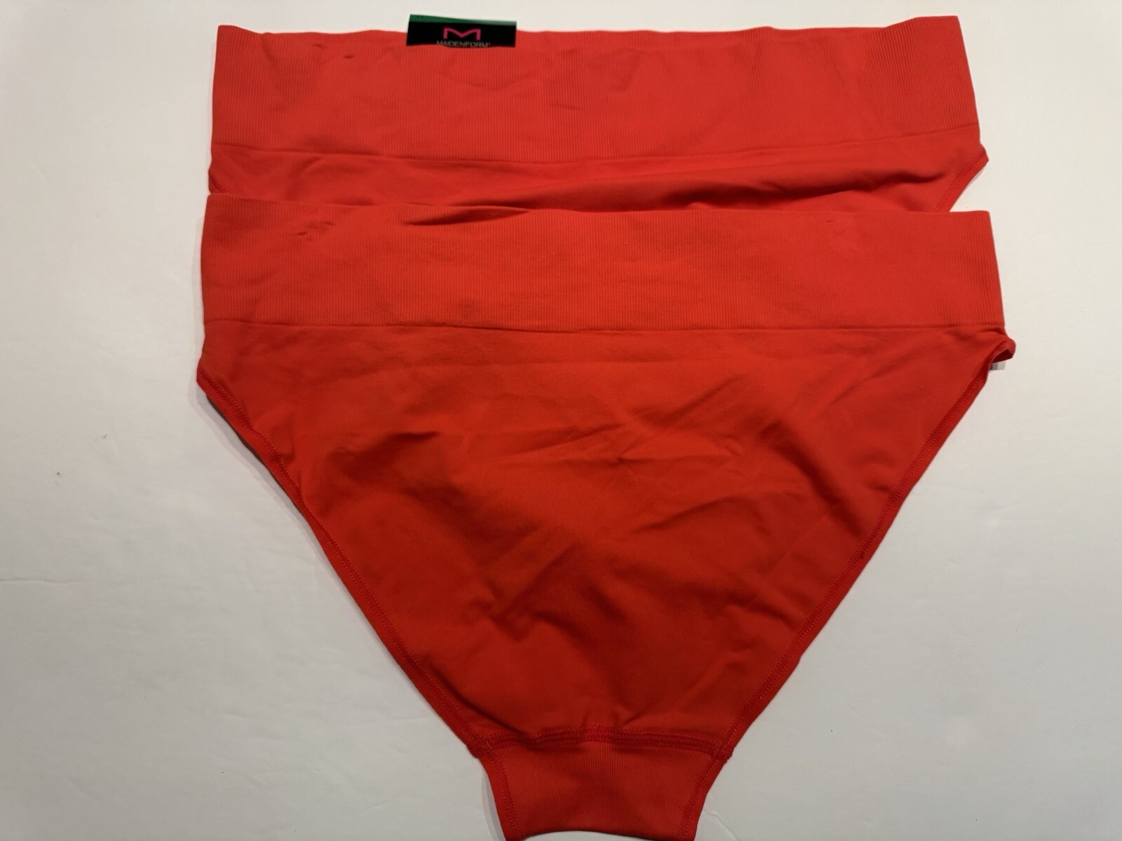 NWT 2 Pairs Maidenform Pure Comfort High Leg Bikini Panties DM2317 L 7 Red
