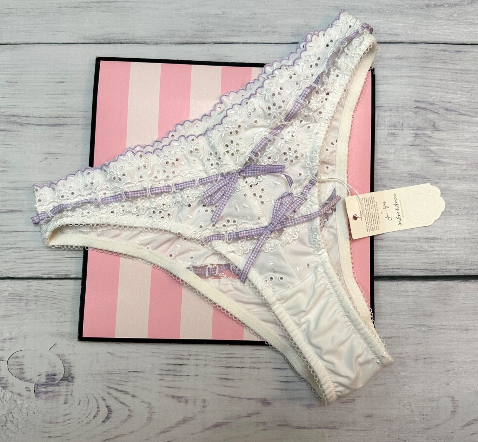 Victoria’s Secret For Love And Lemons High-waist Embroidered Lace Panty