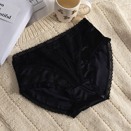 5 Pack Lot Sexy Womens Satin Panties Brief Lace Sheer Ladies Underwear Lingeries