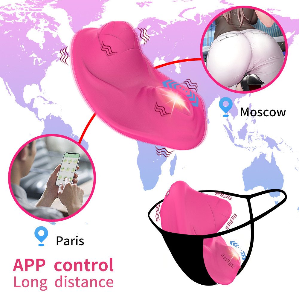 2023 Wireless Bluetooth Vibrating Panties Bikini Underwear Women Red Wearable