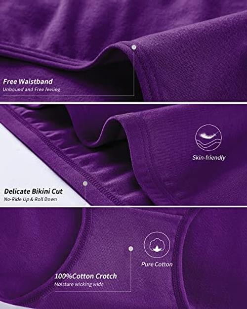 Women’s Cotton Bikini Panties,High-Cut Full XX-Large Multicoloured G – 10 Pack