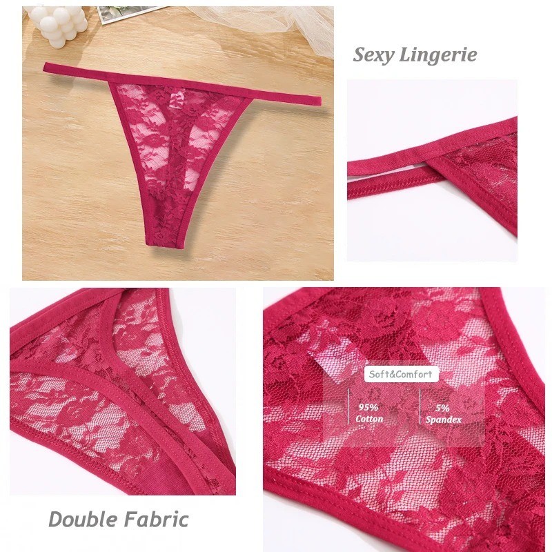 Womens mini Thongs Micro G-String Sexy Silky Underwear Lingerie Lace Panties US