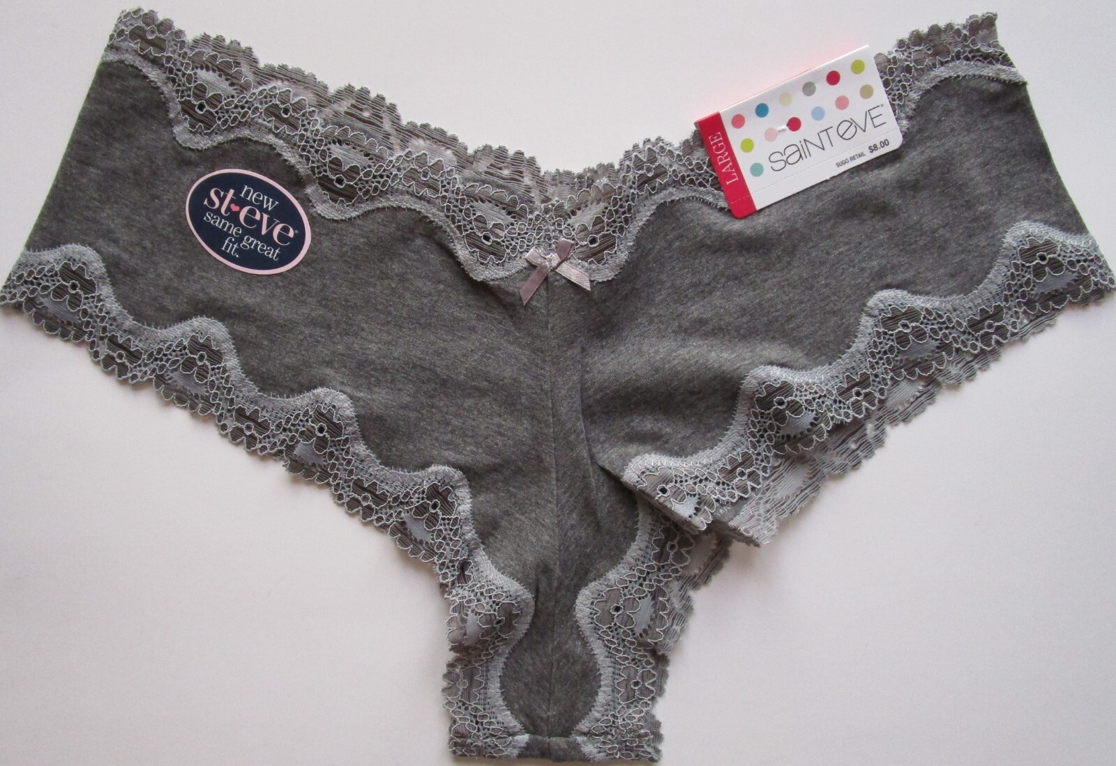 Saint Eve Juniors Cotton Blend Hipster Pantie 3 Pack Size Large NWT Retail $24
