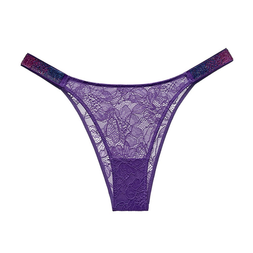 Sexy Low Waist Lace T Back Underwear Briefs for Women G String Thongs Panties