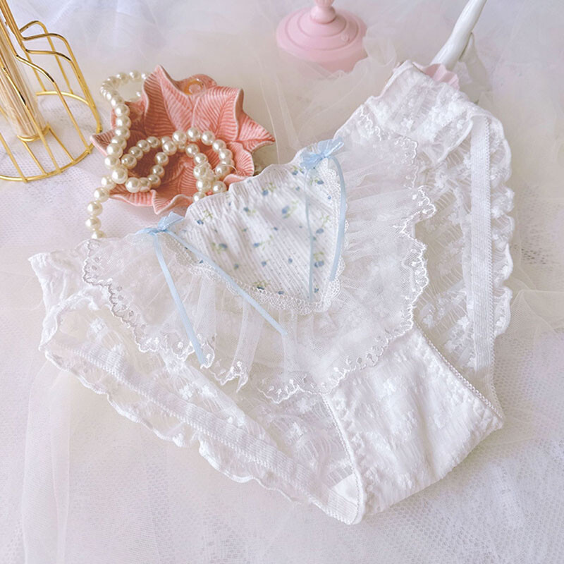 Princess Sweet Girls Lace Panties Briefs Sheer Lolita Underpants Underwear Cute