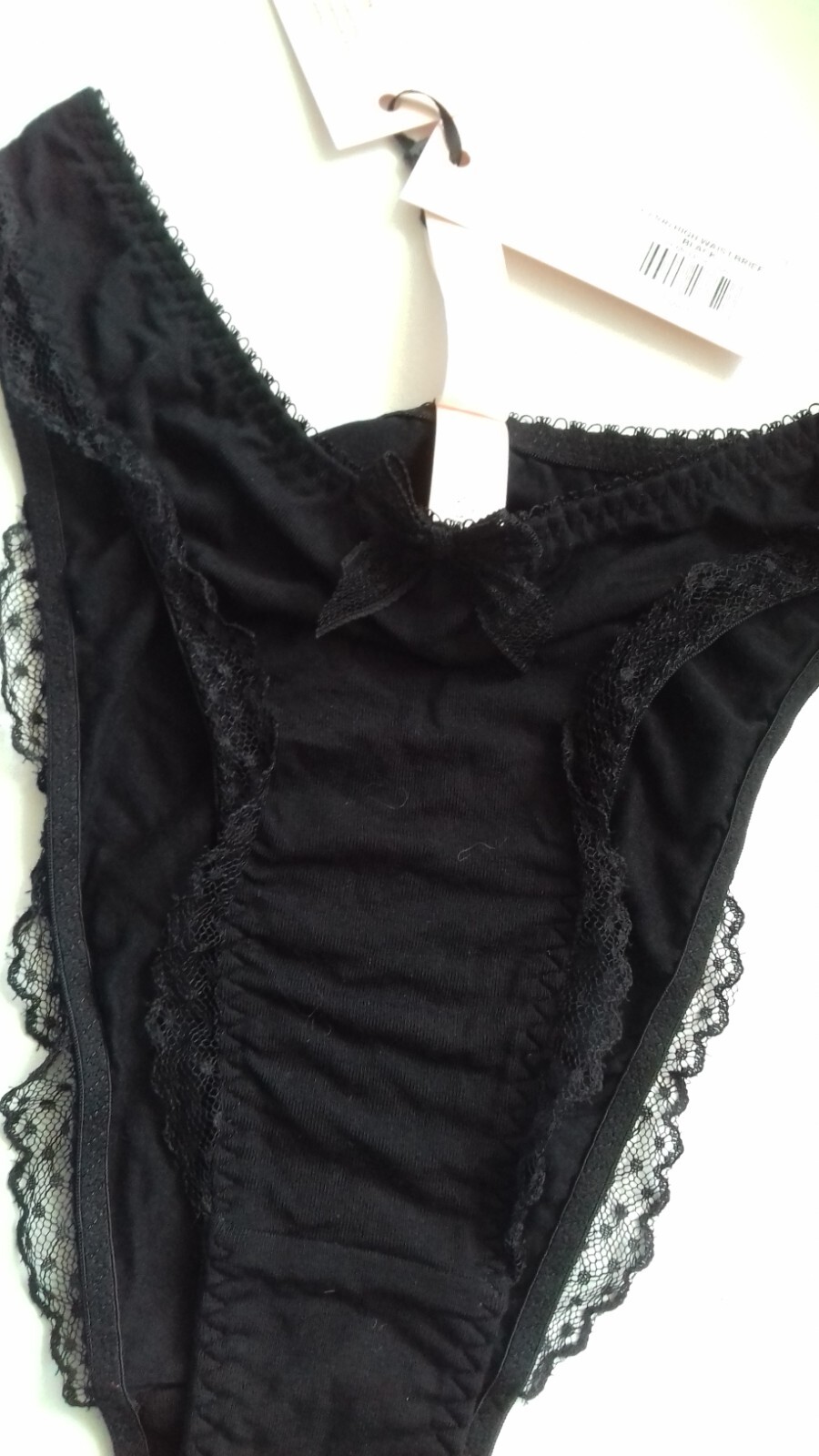 AGENT PROVOCATEUR SEXY BLACK CARRI HIGH WAIST BRIEF AP 1 X SMALL UK 6-8 BNWT