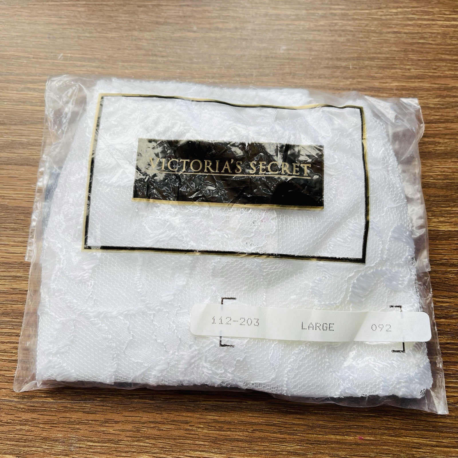 Vintage Victoria Secret Bikini Lace Luxuries White Large 1999 Sealed Panty
