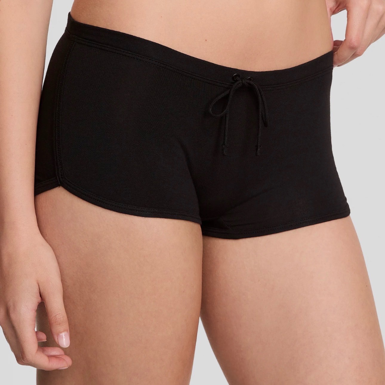 Victoria’s Secret Pink Dorm Boyshort Panty Black Skeleton Hand Glow in Dark XS