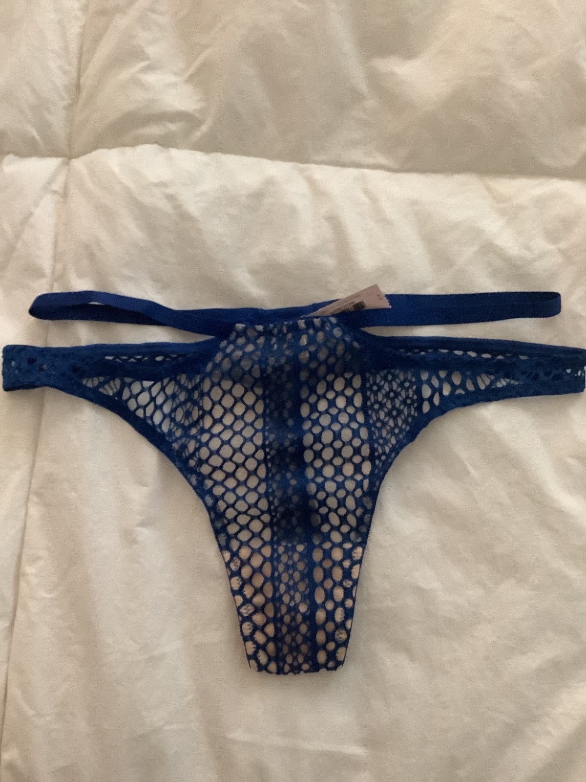 NWT Victoria’s Secret Blue Thong Size S/P