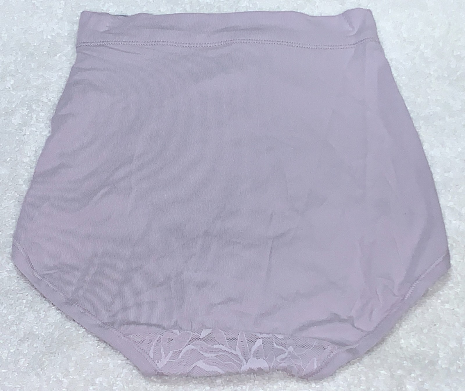 BALI Breathe Cotton Modal Lace Front Purple Iris Hi Rise Brief Panty Womens S 5