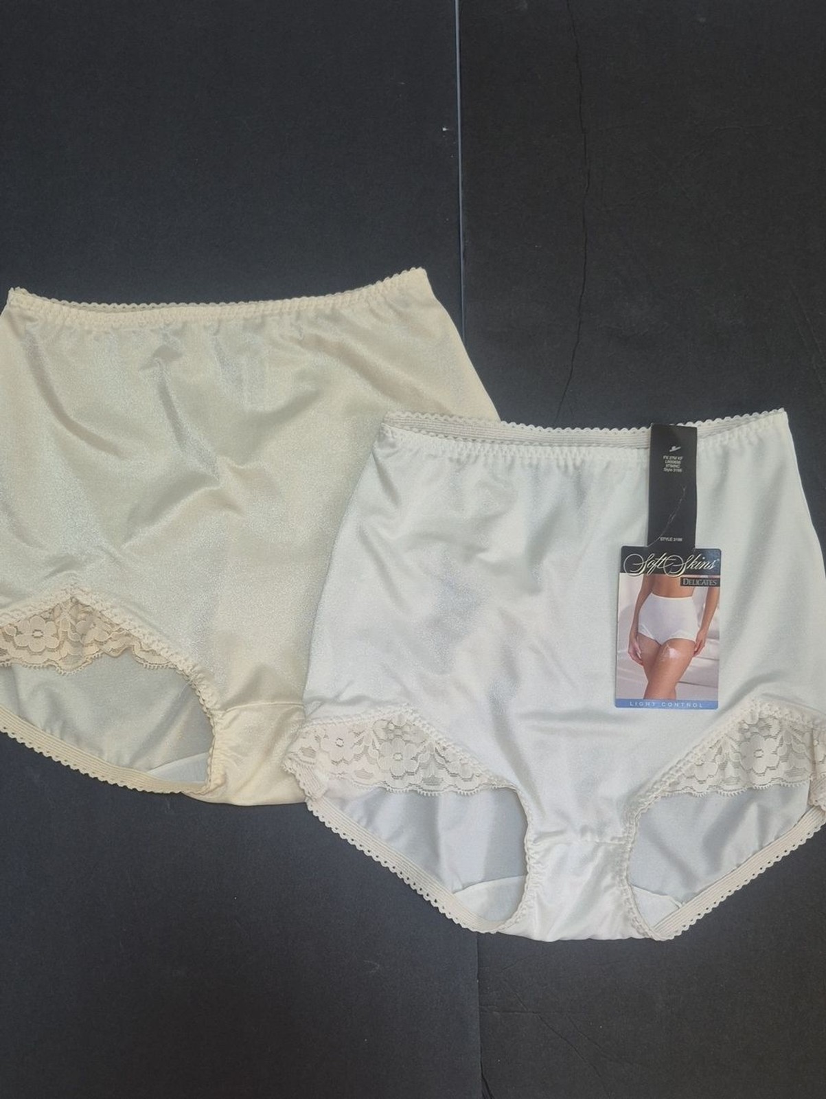 Vintage Soft Skins Silhouettes High-Waist Panties Briefs Granny Satin Silk XL