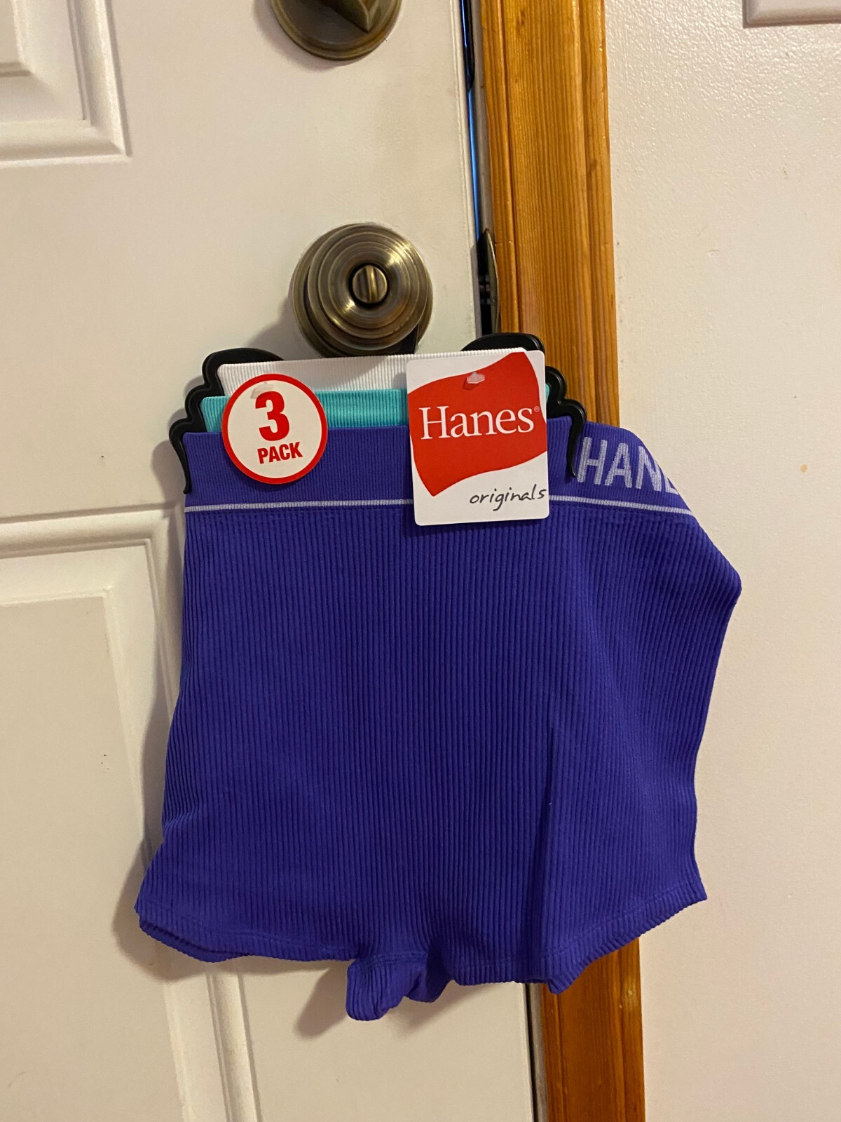 NEW WOMEN’S SIZE XL HANES ORIGINALS SEAMLESS RIB BOYFIT UNDERWEAR 3-PACK