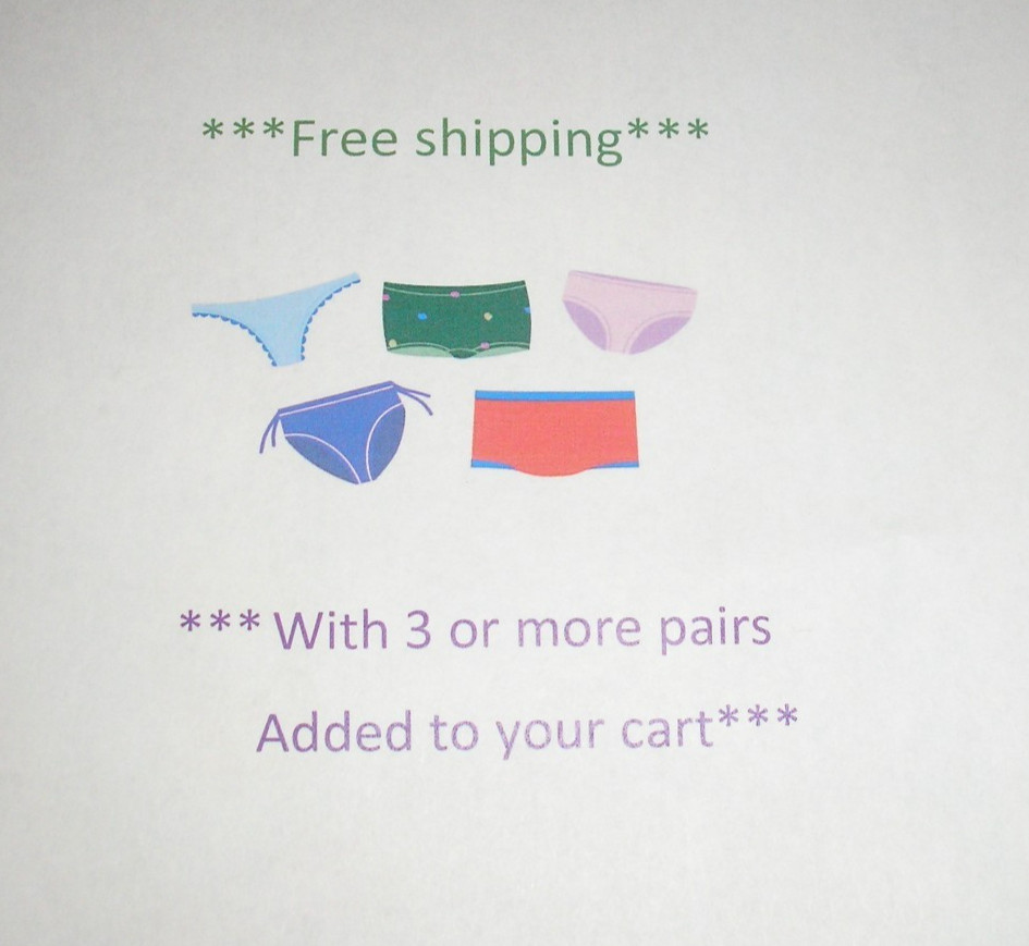 Panties Lingerie White Cherry Print Red Trim Hipster XXL Adult Gift
