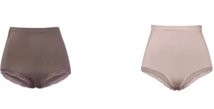 Pack of 2 Rose Pink & Taupe Briefs 10 – 12 Deep Sided Knickers Pants Panties