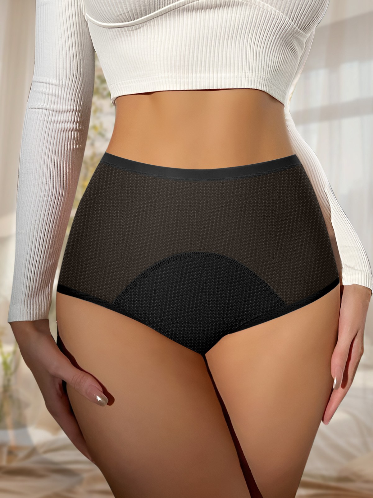 4Pack Waterproof Lady Pant Knickers Breathable Reusable Period Panties Underwear
