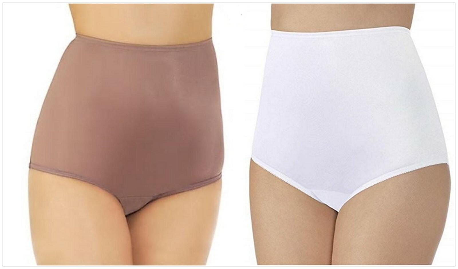 2 Vanity Fair Perfectly Yours Ravissant Brief Panties 15712 White Walnut 11 4XL