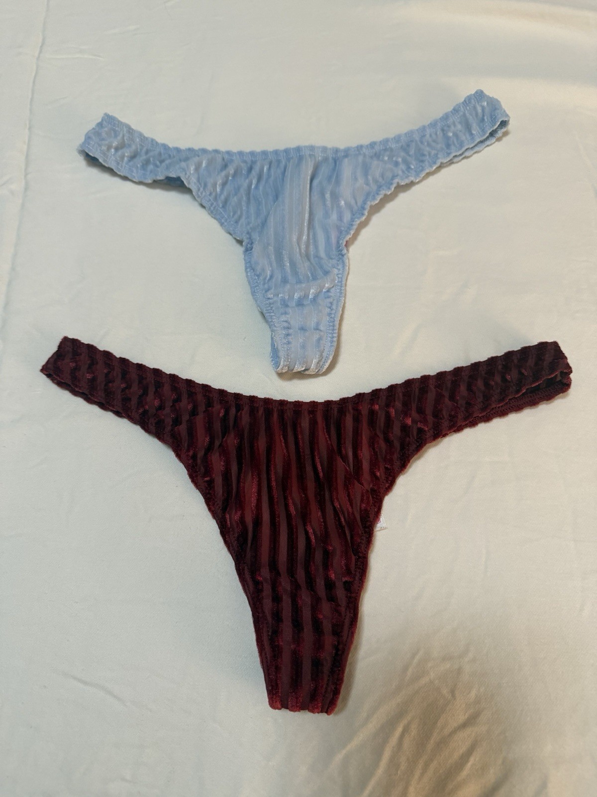 Victorias Secret V Cut Brazilian THONG Panty Panti SEXY Velvet High Leg PINK XS
