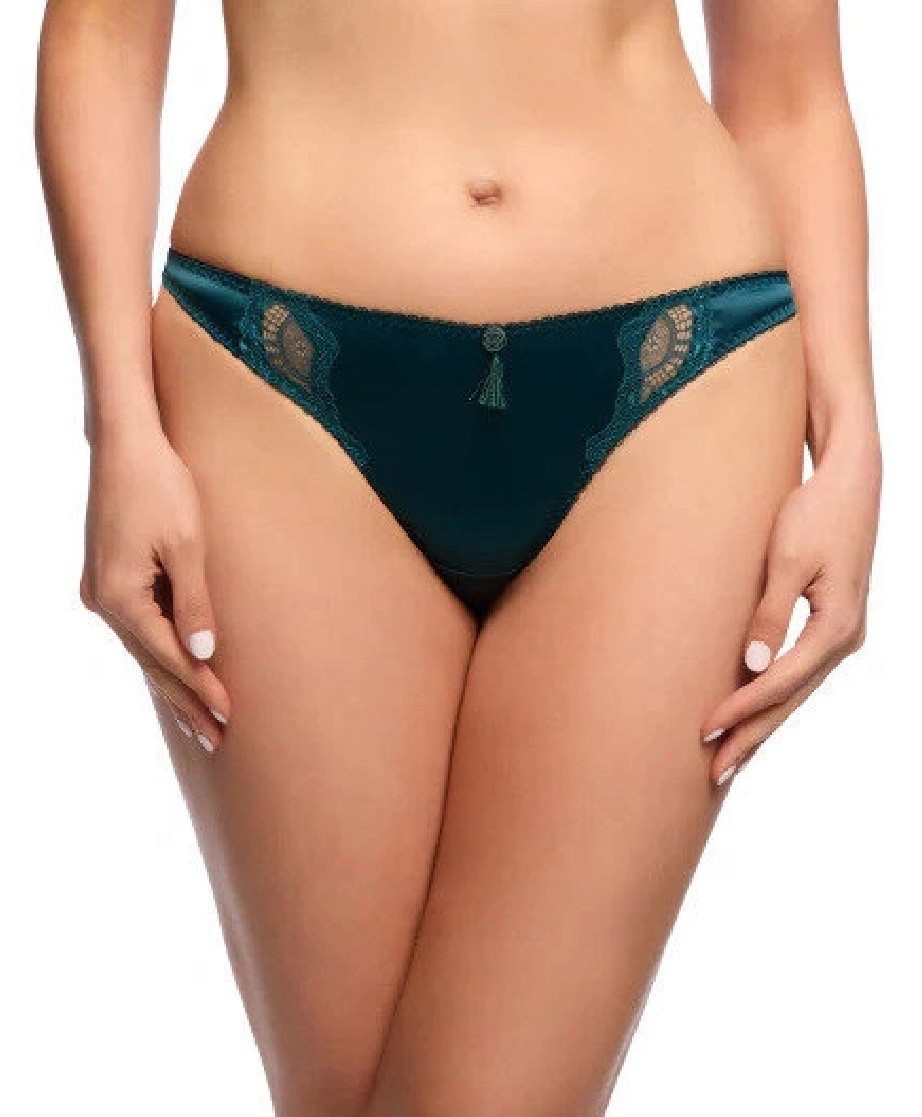 BNWT Dita Von Teese Star Lift Thong Eden Green Size 10