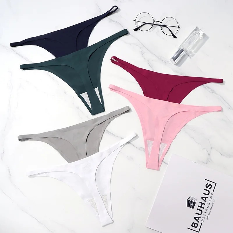 Women Sexy Seamless G-String Thong Low Rise Soft Breathable Stretch Underwear