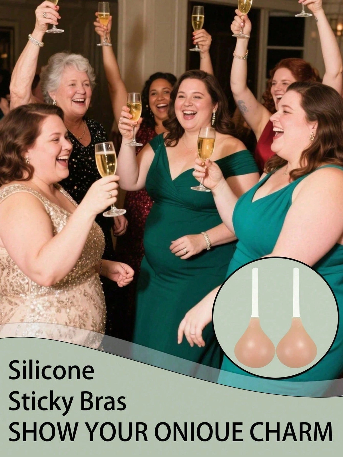 1 Pair Ladies Plus Size Silicone Adjustable Straps Invisible Cheap24