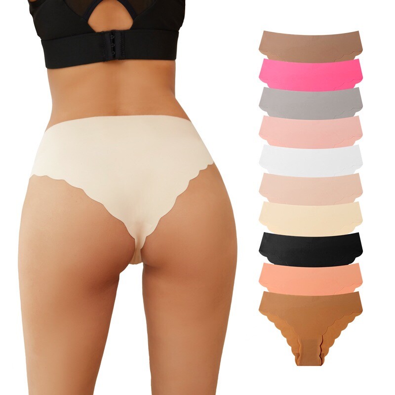 10-pack Women’s Seamless Underwear Sexy Hipster Wave Edge No Show Bikini Panties