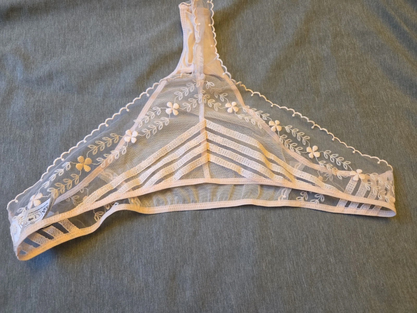 Nwot Simone Perele Sheer Thong Pink 16Z710 Sz 4