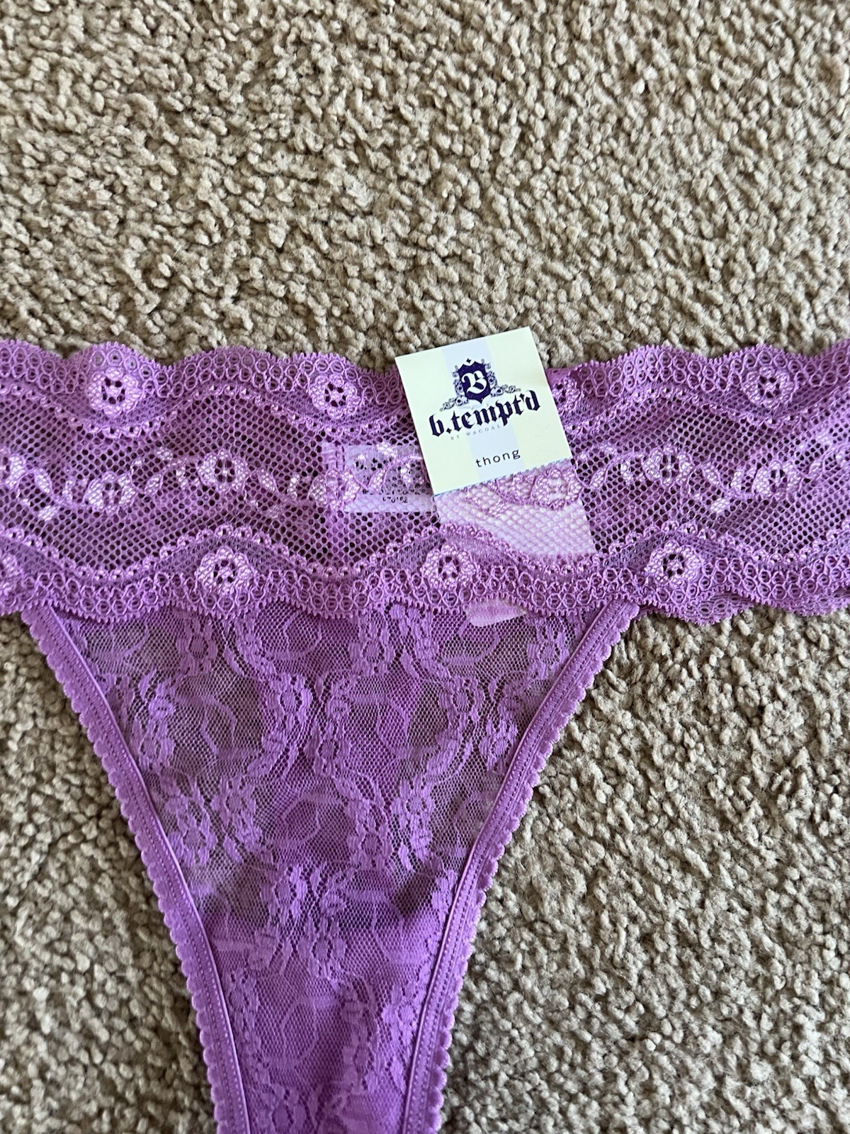 Purple Lace Thong – bTempted XL