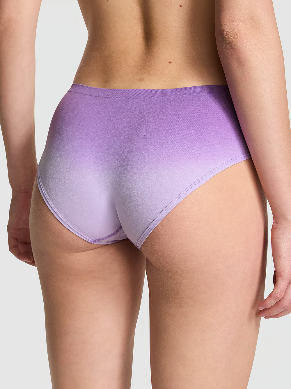 M Soft Purple Dip Dye Seamless Victorias Secret PINK Hipster Hiphugger Pantie