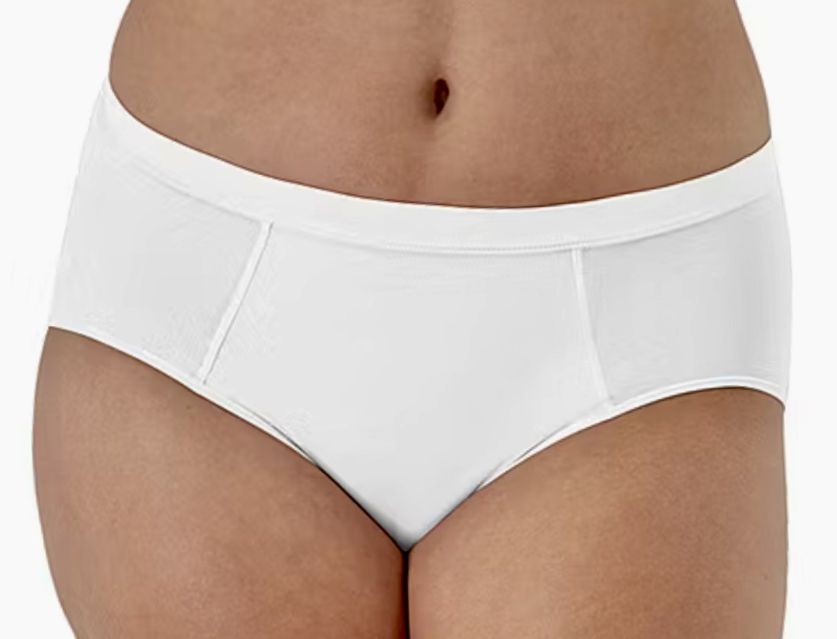 BALI One Smooth U Second Skin White Nude Sandshell Hi Cut Panty Womens S 5 2XL 9