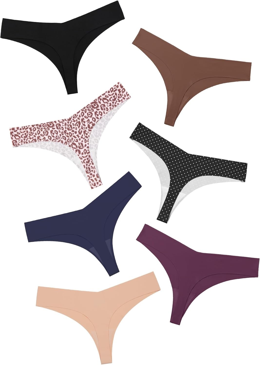 Seamless Thongs Women’s No Show Thong Underwear Women Comfortable Multiple Pack