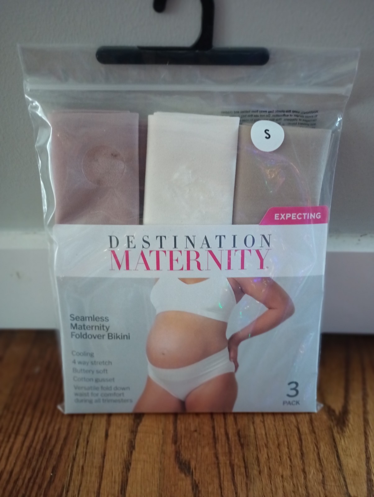 NEW Destination Maternity Seamless Foldover Bikini Underwear 3 pack S Small 4 6