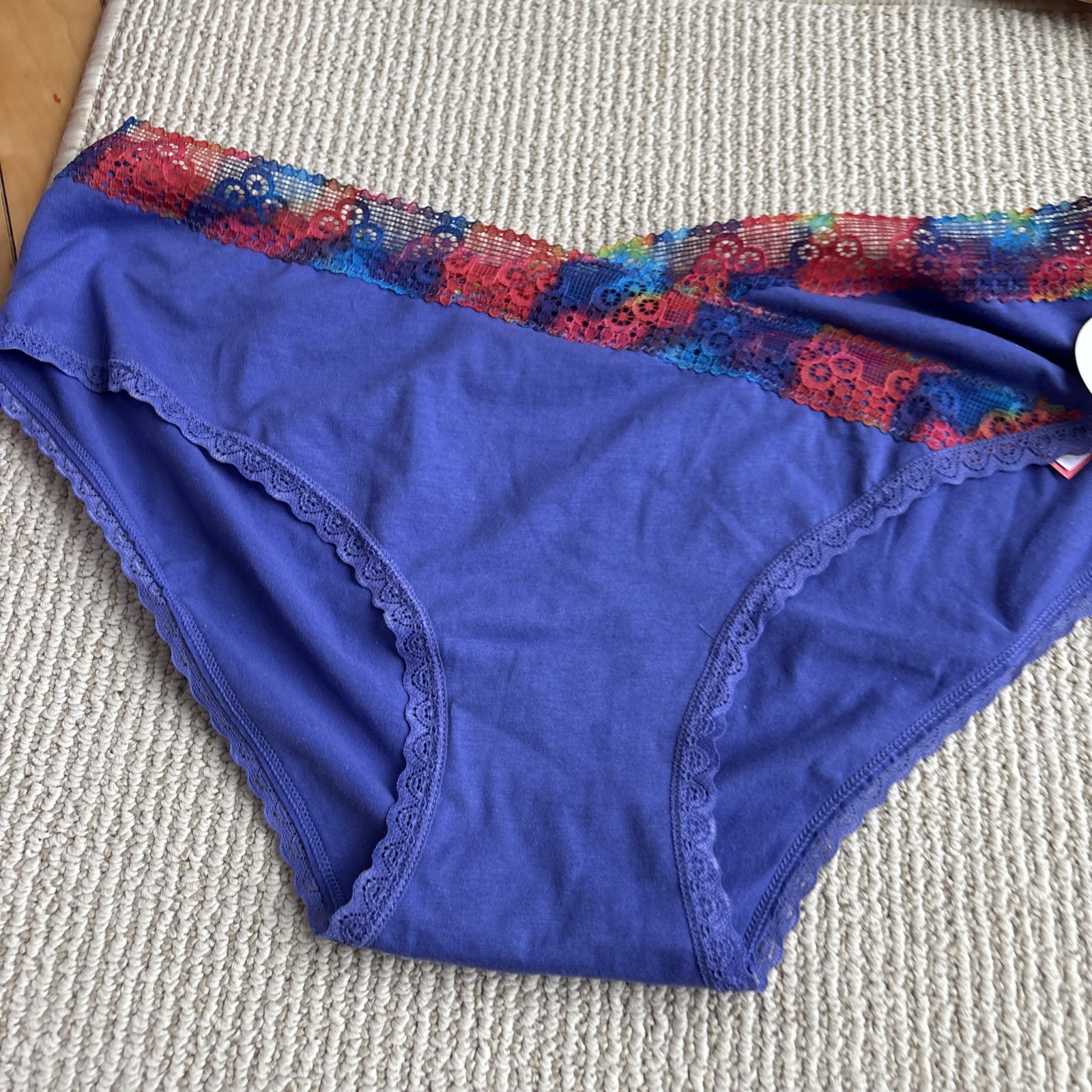 Splendies Santa Monica blue Panties with Lace Trim Size 1X