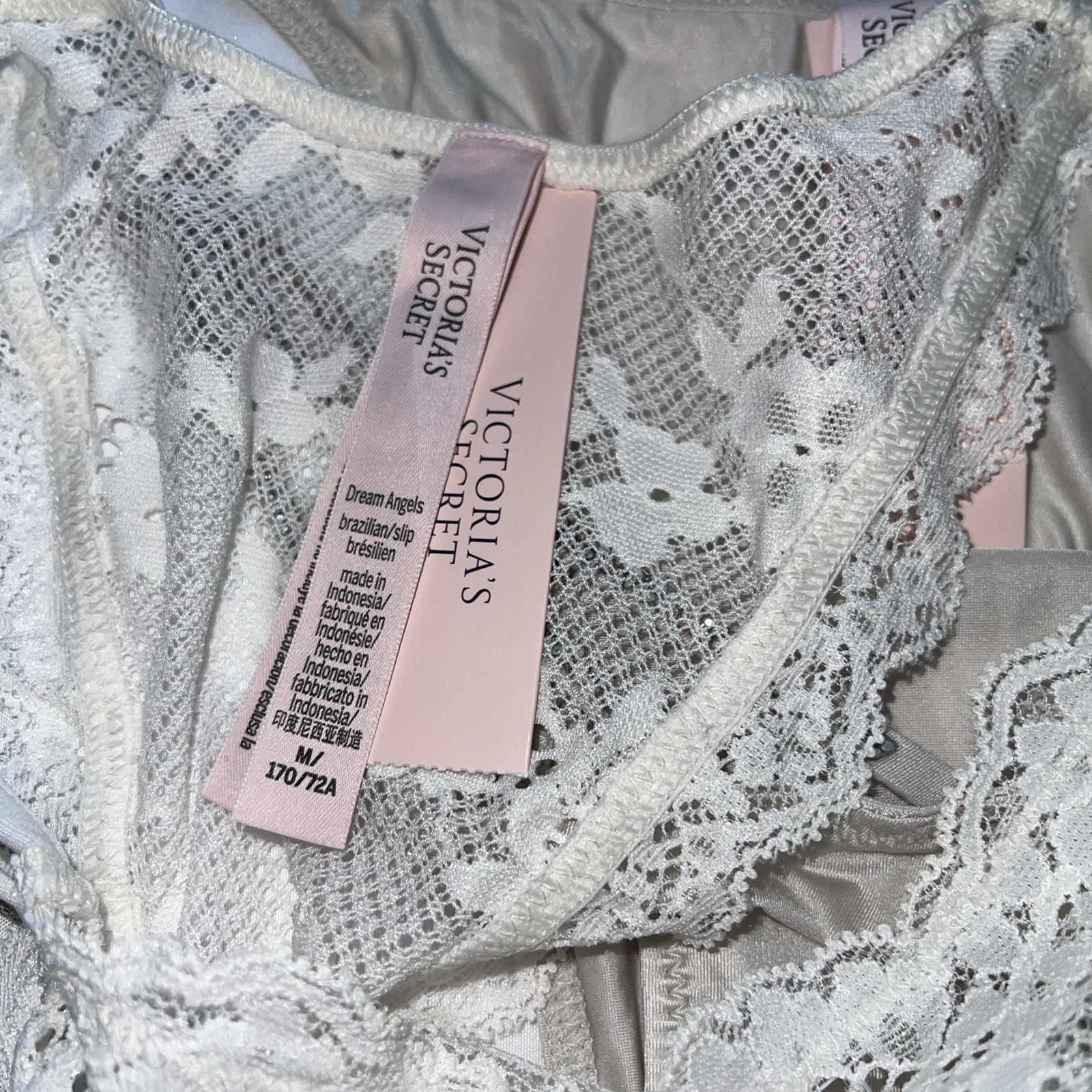 Victoria’s Secret VS Medium Twinkle Bikini Panties White Bundle – Lot Of 2