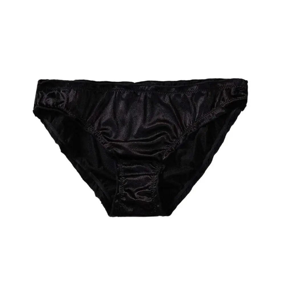 Low Waist Panties Satin Feel Soft Briefs Stretch Comfortable Daily Fit Wear